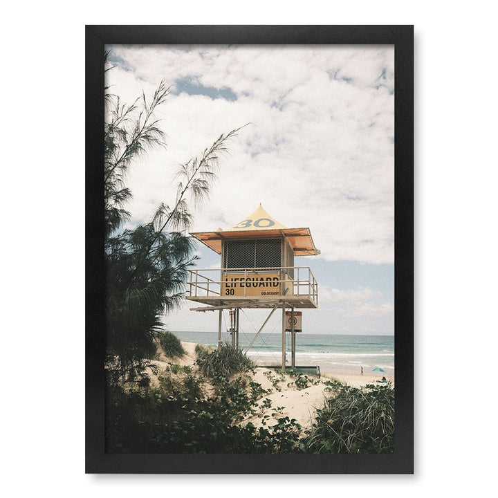 Lifeguard Tower 2 Wall Art Print A3 (29.7 x 42cm) / Matte Black Frame / No Border from our Australian Made Framed Wall Art, Prints & Posters collection by Profile Products (Australia) Pty Ltd