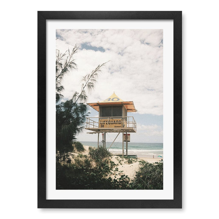 Lifeguard Tower 2 Wall Art Print A3 (29.7 x 42cm) / Matte Black Frame / White Border from our Australian Made Framed Wall Art, Prints & Posters collection by Profile Products (Australia) Pty Ltd