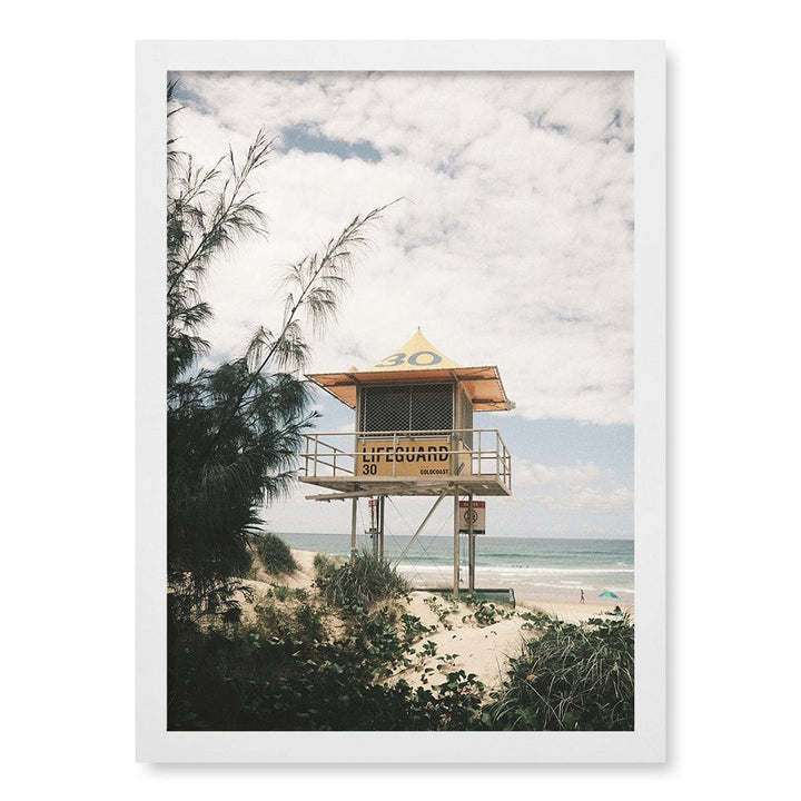 Lifeguard Tower 2 Wall Art Print A3 (29.7 x 42cm) / Matte White Frame / No Border from our Australian Made Framed Wall Art, Prints & Posters collection by Profile Products (Australia) Pty Ltd