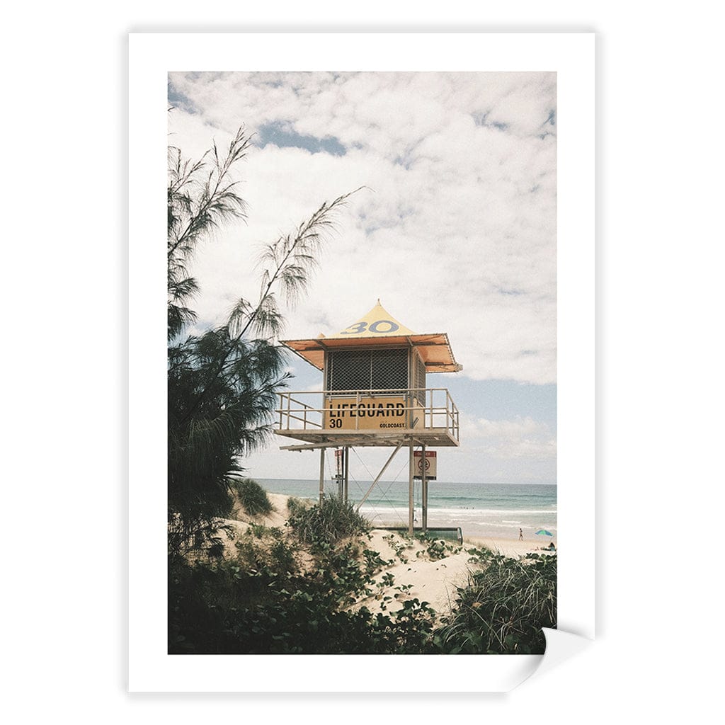Lifeguard Tower 2 Wall Art Print A4 (21 x 29.7cm) / Print Only / White Border from our Australian Made Framed Wall Art, Prints & Posters collection by Profile Products (Australia) Pty Ltd