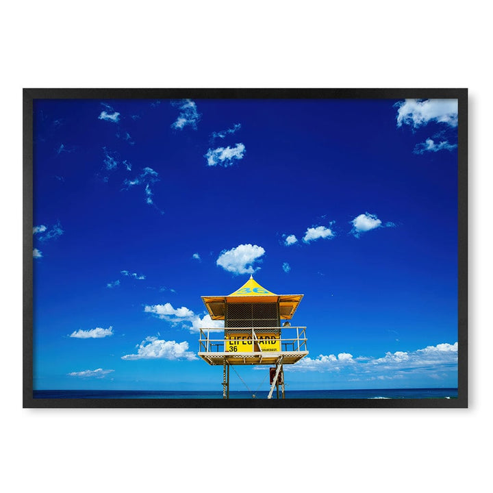 Lifeguard Tower 3 Wall Art Print A1 (59.4 x 84.1cm) / Matte Black Frame / No Border from our Australian Made Framed Wall Art, Prints & Posters collection by Profile Products (Australia) Pty Ltd