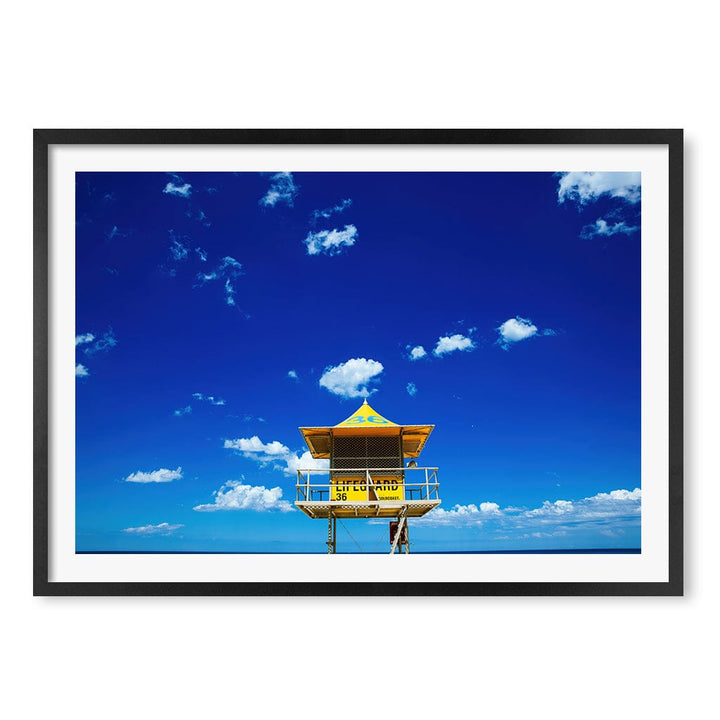 Lifeguard Tower 3 Wall Art Print A1 (59.4 x 84.1cm) / Matte Black Frame / White Border from our Australian Made Framed Wall Art, Prints & Posters collection by Profile Products (Australia) Pty Ltd