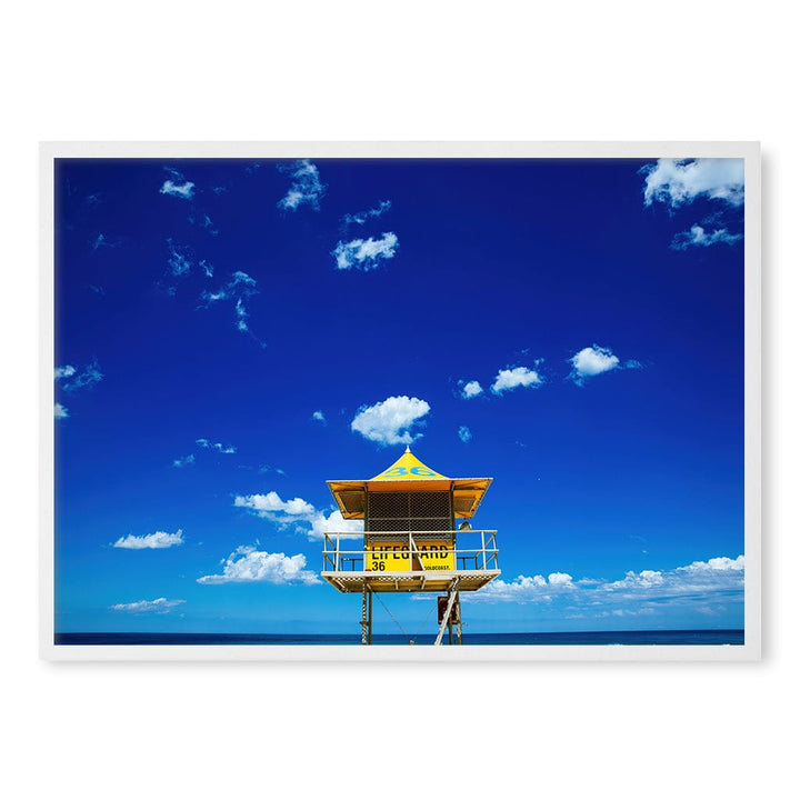 Lifeguard Tower 3 Wall Art Print A1 (59.4 x 84.1cm) / Matte White Frame / No Border from our Australian Made Framed Wall Art, Prints & Posters collection by Profile Products (Australia) Pty Ltd
