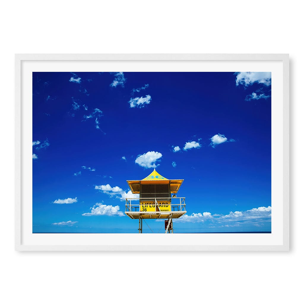 Lifeguard Tower 3 Wall Art Print A1 (59.4 x 84.1cm) / Matte White Frame / White Border from our Australian Made Framed Wall Art, Prints & Posters collection by Profile Products (Australia) Pty Ltd