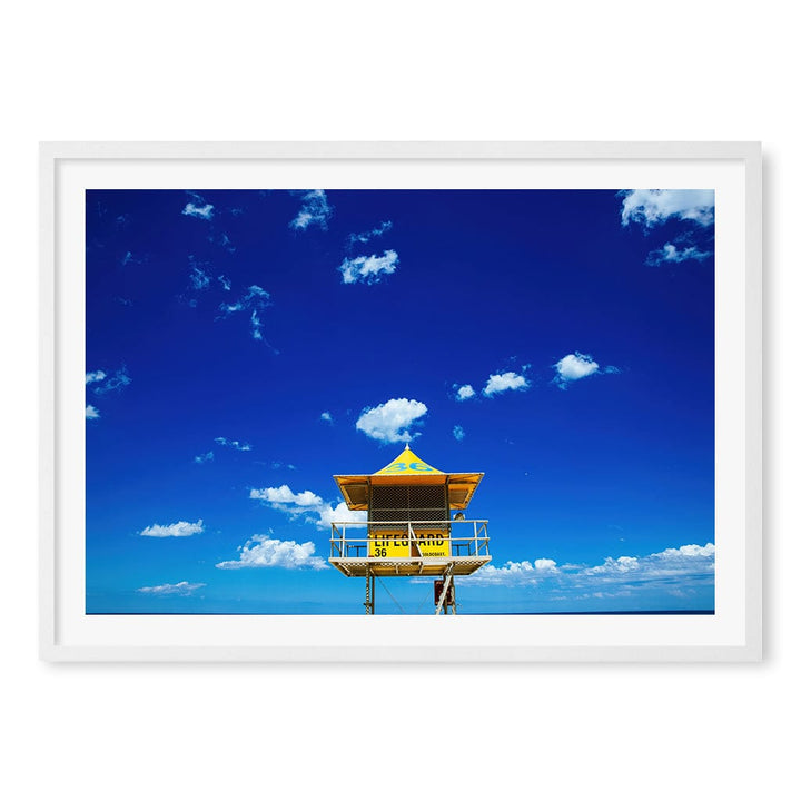 Lifeguard Tower 3 Wall Art Print A1 (59.4 x 84.1cm) / Matte White Frame / White Border from our Australian Made Framed Wall Art, Prints & Posters collection by Profile Products (Australia) Pty Ltd