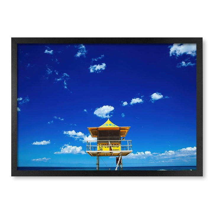 Lifeguard Tower 3 Wall Art Print A2 (42 x 59.4cm) / Matte Black Frame / No Border from our Australian Made Framed Wall Art, Prints & Posters collection by Profile Products (Australia) Pty Ltd