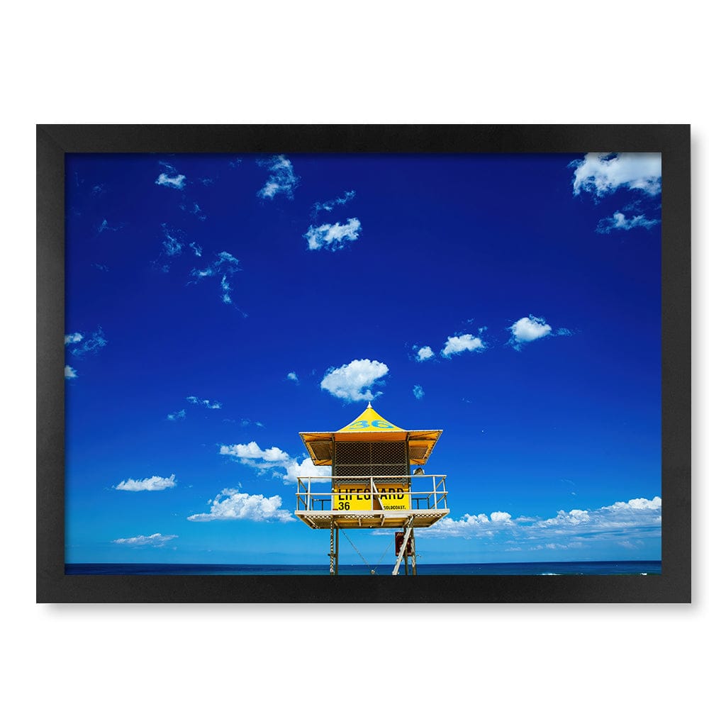 Lifeguard Tower 3 Wall Art Print A3 (29.7 x 42cm) / Matte Black Frame / No Border from our Australian Made Framed Wall Art, Prints & Posters collection by Profile Products (Australia) Pty Ltd