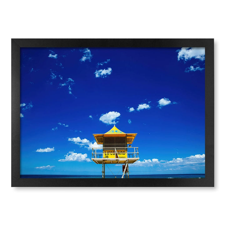 Lifeguard Tower 3 Wall Art Print A3 (29.7 x 42cm) / Matte Black Frame / No Border from our Australian Made Framed Wall Art, Prints & Posters collection by Profile Products (Australia) Pty Ltd