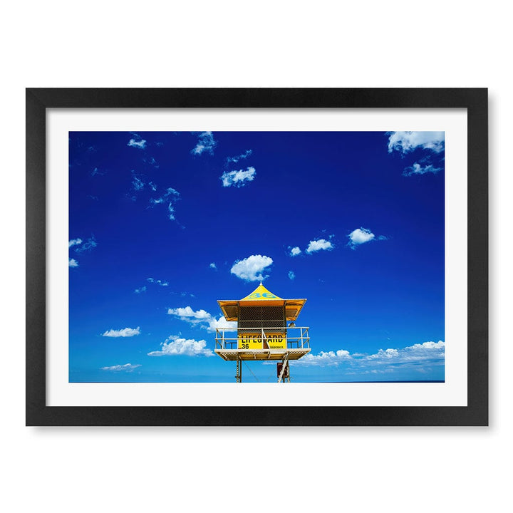 Lifeguard Tower 3 Wall Art Print A3 (29.7 x 42cm) / Matte Black Frame / White Border from our Australian Made Framed Wall Art, Prints & Posters collection by Profile Products (Australia) Pty Ltd