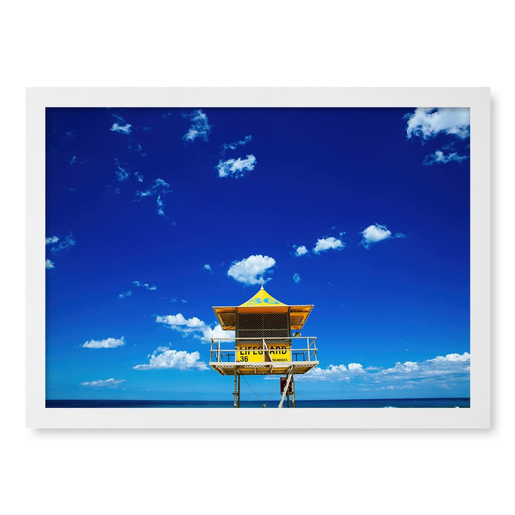 Lifeguard Tower 3 Wall Art Print A3 (29.7 x 42cm) / Matte White Frame / No Border from our Australian Made Framed Wall Art, Prints & Posters collection by Profile Products (Australia) Pty Ltd