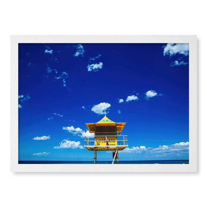 Lifeguard Tower 3 Wall Art Print A3 (29.7 x 42cm) / Matte White Frame / No Border from our Australian Made Framed Wall Art, Prints & Posters collection by Profile Products (Australia) Pty Ltd