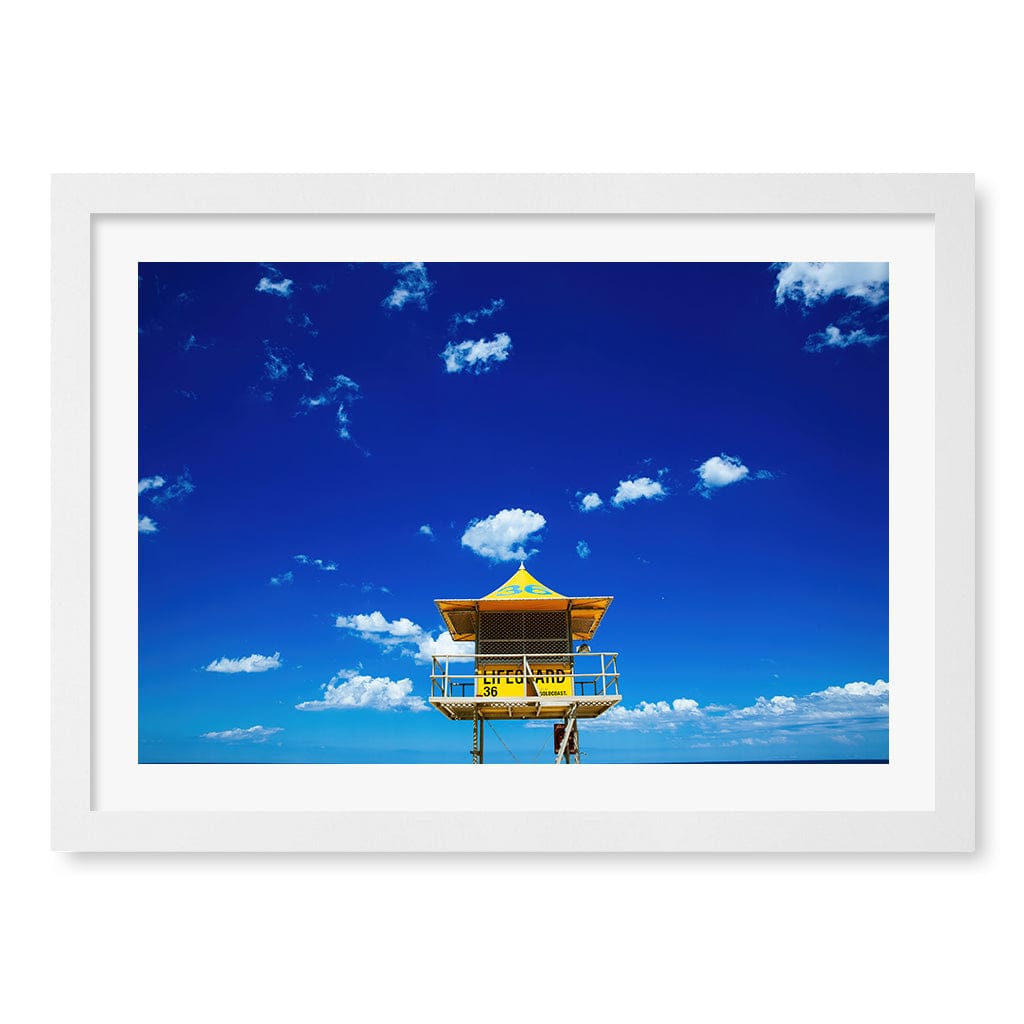 Lifeguard Tower 3 Wall Art Print A3 (29.7 x 42cm) / Matte White Frame / White Border from our Australian Made Framed Wall Art, Prints & Posters collection by Profile Products (Australia) Pty Ltd