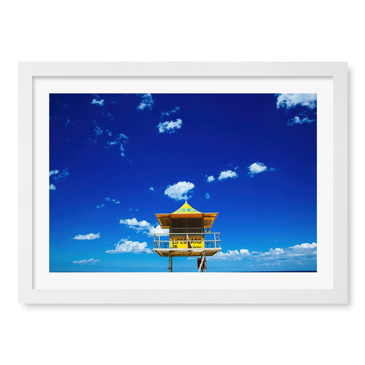 Lifeguard Tower 3 Wall Art Print A3 (29.7 x 42cm) / Matte White Frame / White Border from our Australian Made Framed Wall Art, Prints & Posters collection by Profile Products (Australia) Pty Ltd