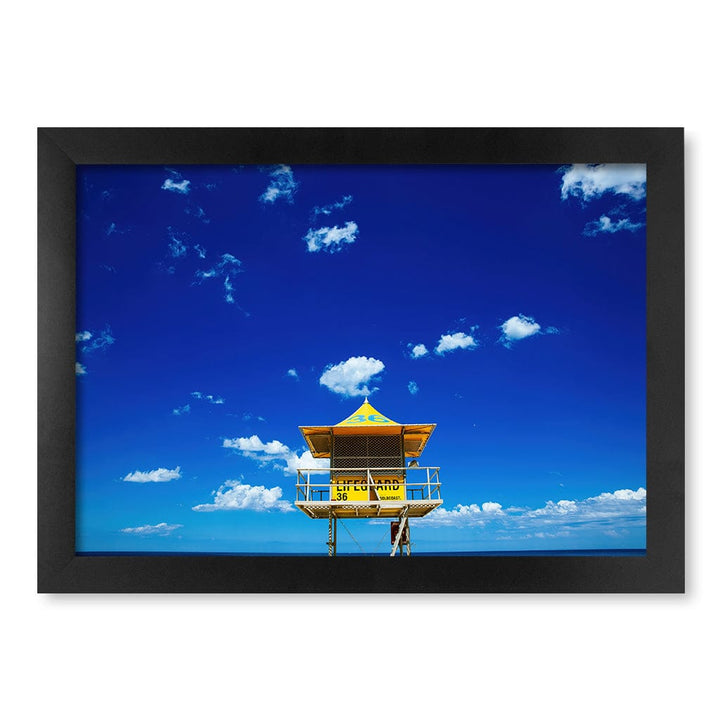 Lifeguard Tower 3 Wall Art Print A4 (21 x 29.7cm) / Matte Black Frame / No Border from our Australian Made Framed Wall Art, Prints & Posters collection by Profile Products (Australia) Pty Ltd