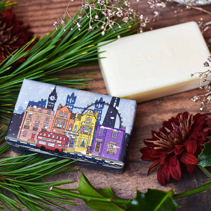 London in Winter Christmas Soap Bar from our Luxury Bar Soap collection by The English Soap Company