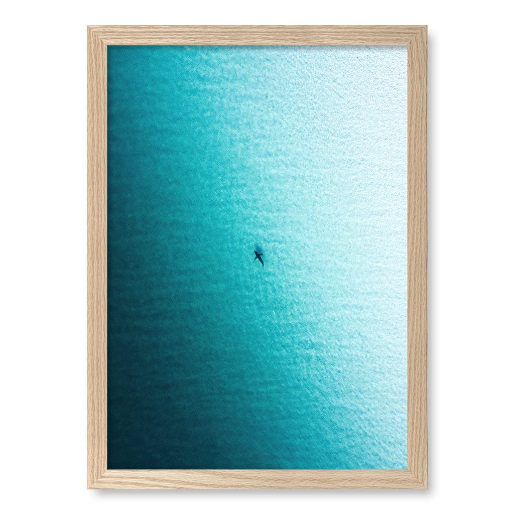 Lone Hunter Wall Art Print A3 (29.7 x 42cm) / Natural Oak Frame / No Border from our Australian Made Framed Wall Art, Prints & Posters collection by Profile Products (Australia) Pty Ltd