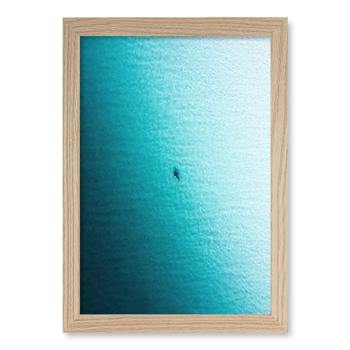 Lone Hunter Wall Art Print A4 (21 x 29.7cm) / Natural Oak Frame / No Border from our Australian Made Framed Wall Art, Prints & Posters collection by Profile Products (Australia) Pty Ltd