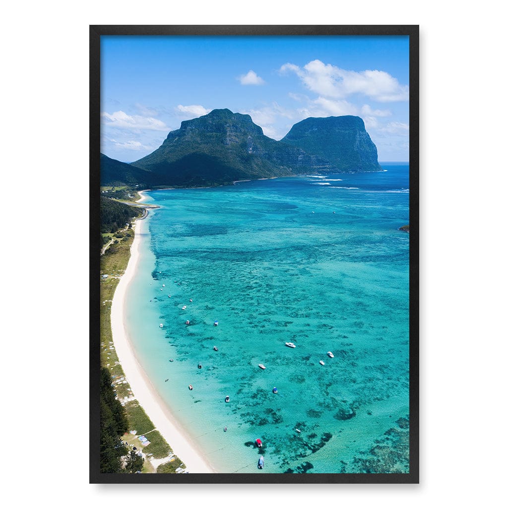 Lord Howe Wall Art Print A1 (59.4 x 84.1cm) / Matte Black Frame / No Border from our Australian Made Framed Wall Art, Prints & Posters collection by Profile Products (Australia) Pty Ltd
