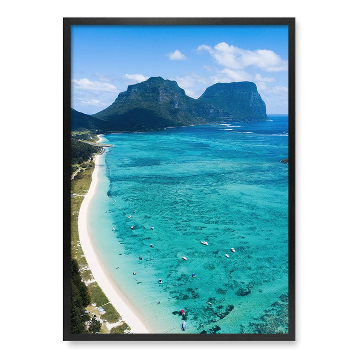 Lord Howe Wall Art Print A1 (59.4 x 84.1cm) / Matte Black Frame / No Border from our Australian Made Framed Wall Art, Prints & Posters collection by Profile Products (Australia) Pty Ltd