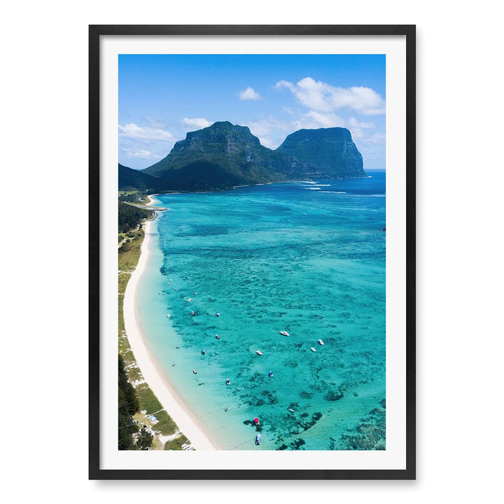 Lord Howe Wall Art Print A1 (59.4 x 84.1cm) / Matte Black Frame / White Border from our Australian Made Framed Wall Art, Prints & Posters collection by Profile Products (Australia) Pty Ltd