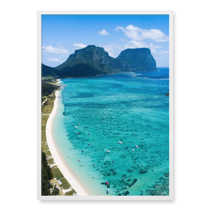 Lord Howe Wall Art Print A1 (59.4 x 84.1cm) / Matte White Frame / No Border from our Australian Made Framed Wall Art, Prints & Posters collection by Profile Products (Australia) Pty Ltd