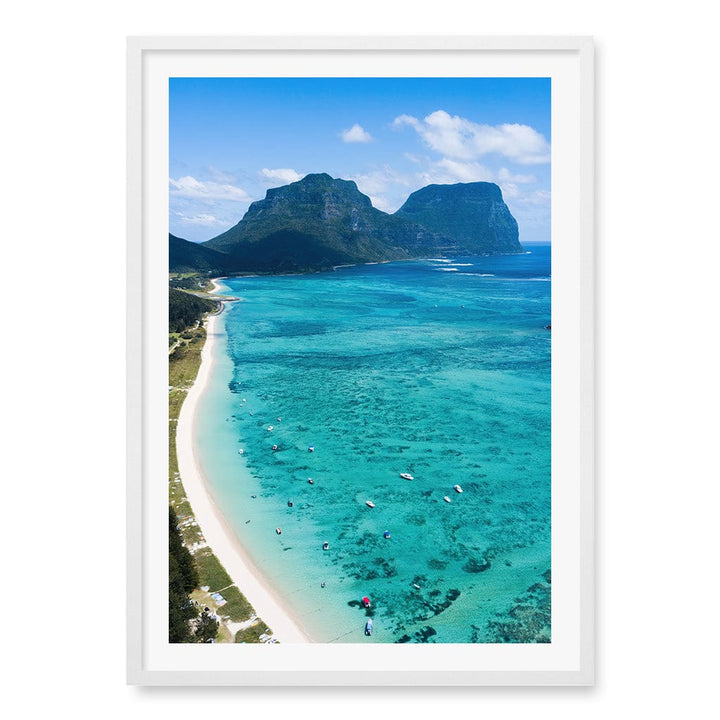 Lord Howe Wall Art Print A1 (59.4 x 84.1cm) / Matte White Frame / White Border from our Australian Made Framed Wall Art, Prints & Posters collection by Profile Products (Australia) Pty Ltd
