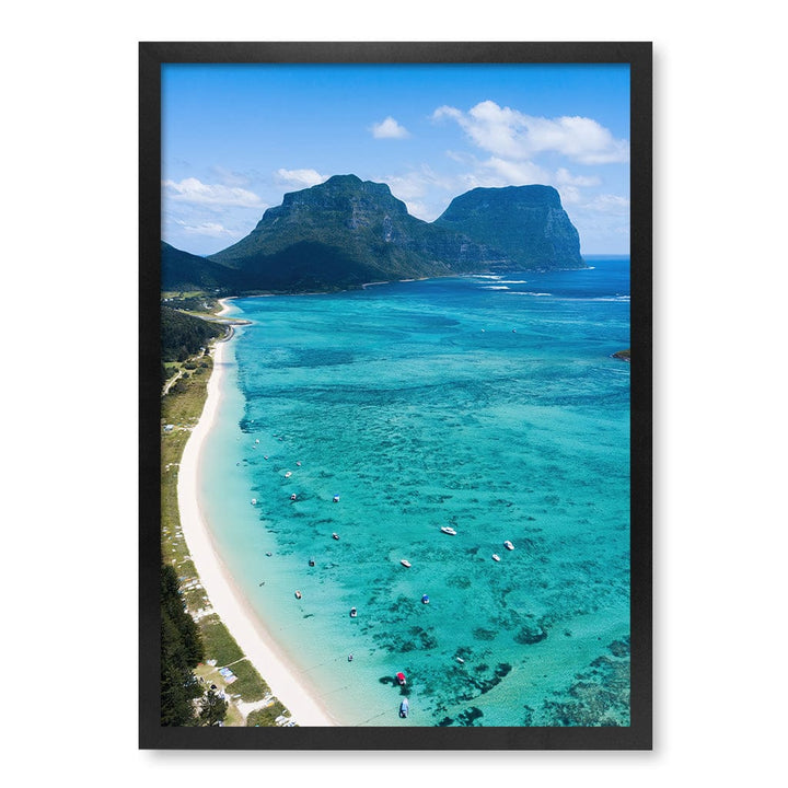 Lord Howe Wall Art Print A2 (42 x 59.4cm) / Matte Black Frame / No Border from our Australian Made Framed Wall Art, Prints & Posters collection by Profile Products (Australia) Pty Ltd