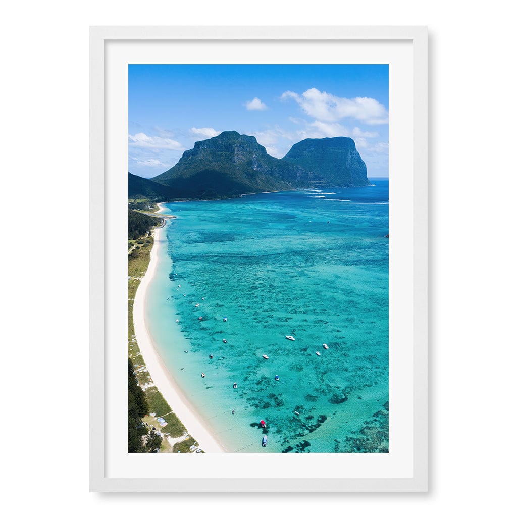 Lord Howe Wall Art Print A2 (42 x 59.4cm) / Matte White Frame / No Border from our Australian Made Framed Wall Art, Prints & Posters collection by Profile Products (Australia) Pty Ltd