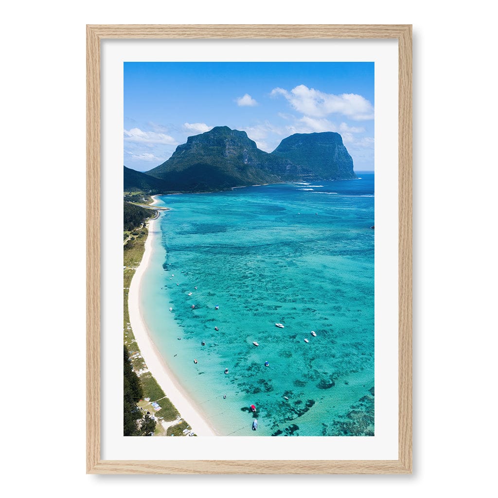 Lord Howe Wall Art Print A2 (42 x 59.4cm) / Natural Oak Frame / No Border from our Australian Made Framed Wall Art, Prints & Posters collection by Profile Products (Australia) Pty Ltd