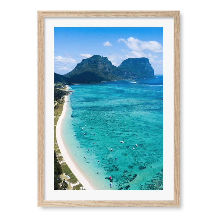Lord Howe Wall Art Print A2 (42 x 59.4cm) / Natural Oak Frame / No Border from our Australian Made Framed Wall Art, Prints & Posters collection by Profile Products (Australia) Pty Ltd