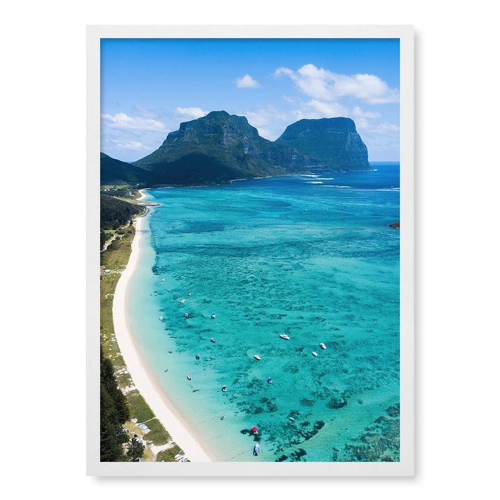 Lord Howe Wall Art Print A2 (42 x 59.4cm) / Natural Oak Frame / White Border from our Australian Made Framed Wall Art, Prints & Posters collection by Profile Products (Australia) Pty Ltd
