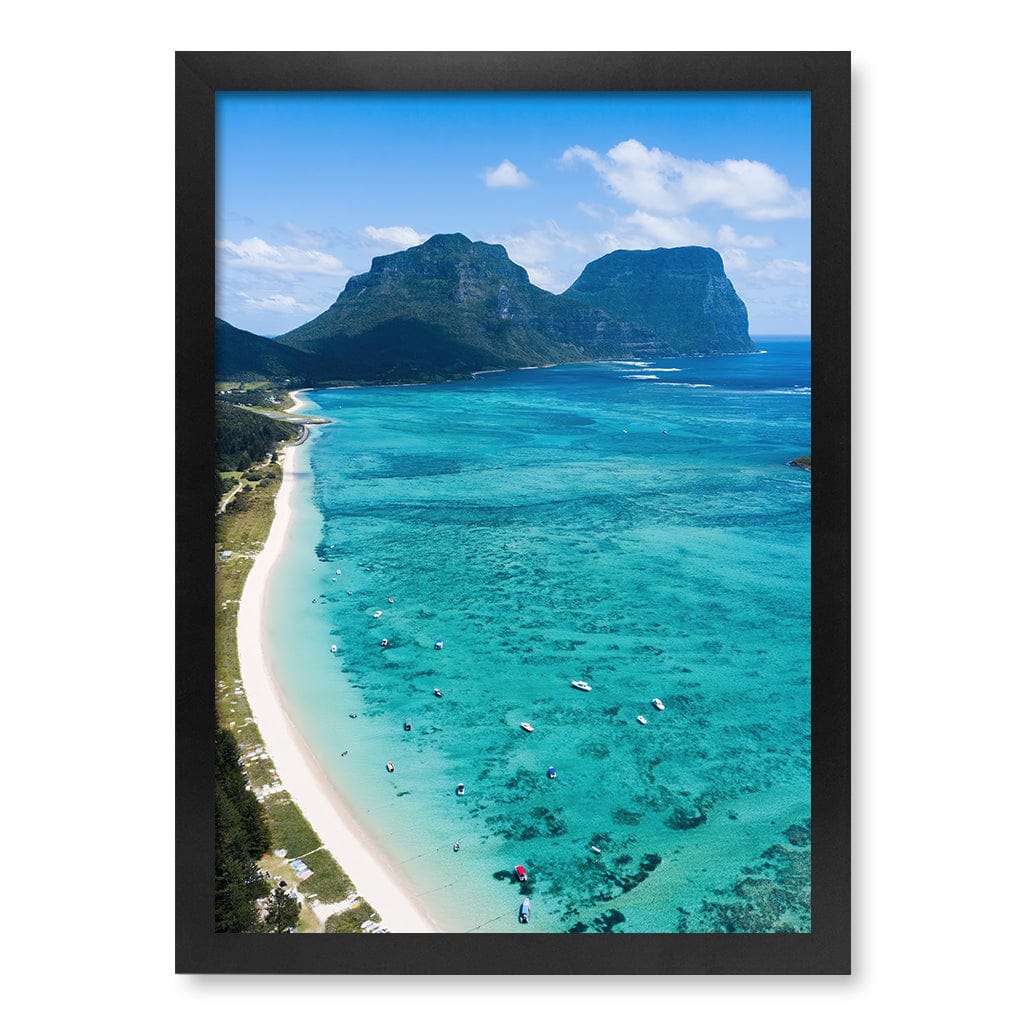 Lord Howe Wall Art Print A3 (29.7 x 42cm) / Matte Black Frame / No Border from our Australian Made Framed Wall Art, Prints & Posters collection by Profile Products (Australia) Pty Ltd