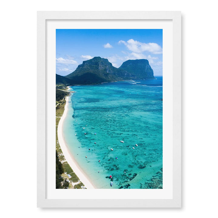 Lord Howe Wall Art Print A3 (29.7 x 42cm) / Matte White Frame / White Border from our Australian Made Framed Wall Art, Prints & Posters collection by Profile Products (Australia) Pty Ltd