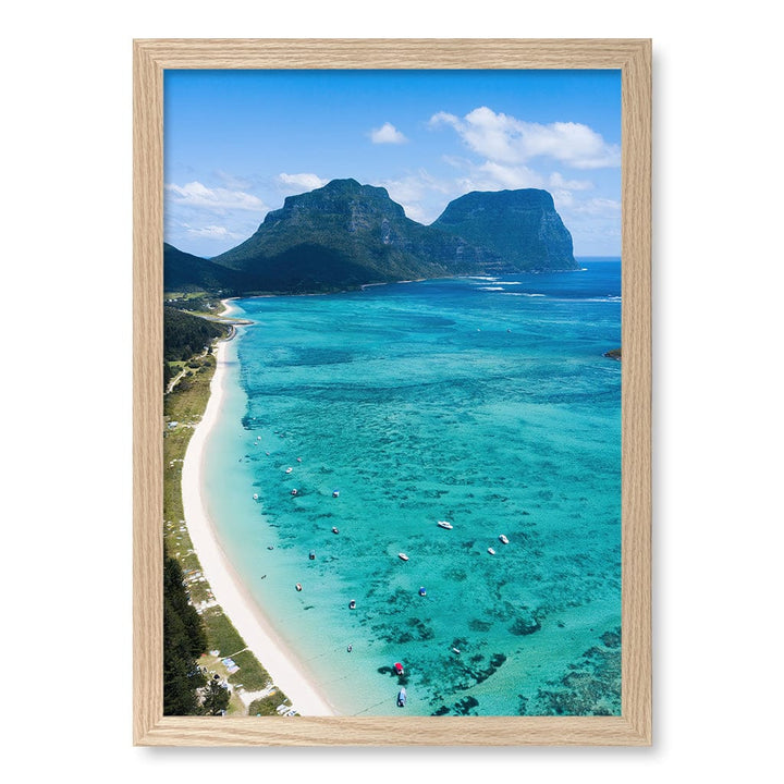 Lord Howe Wall Art Print A3 (29.7 x 42cm) / Natural Oak Frame / No Border from our Australian Made Framed Wall Art, Prints & Posters collection by Profile Products (Australia) Pty Ltd