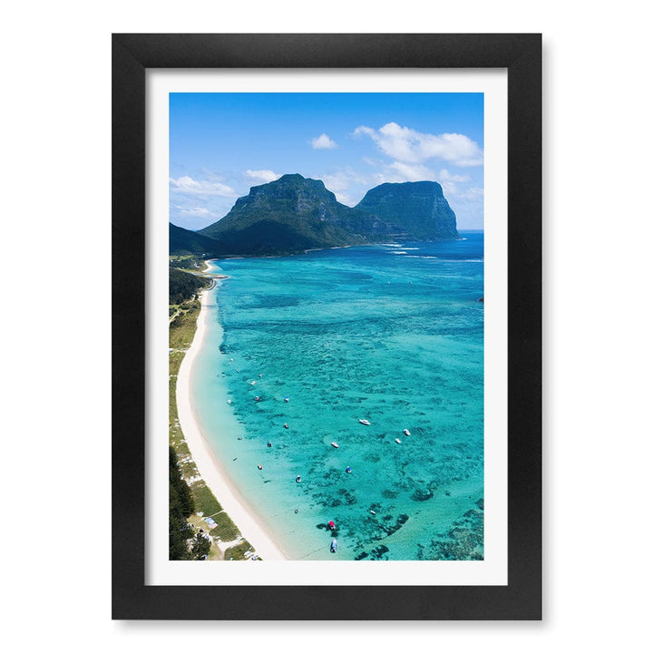 Lord Howe Wall Art Print A4 (21 x 29.7cm) / Matte Black Frame / White Border from our Australian Made Framed Wall Art, Prints & Posters collection by Profile Products (Australia) Pty Ltd