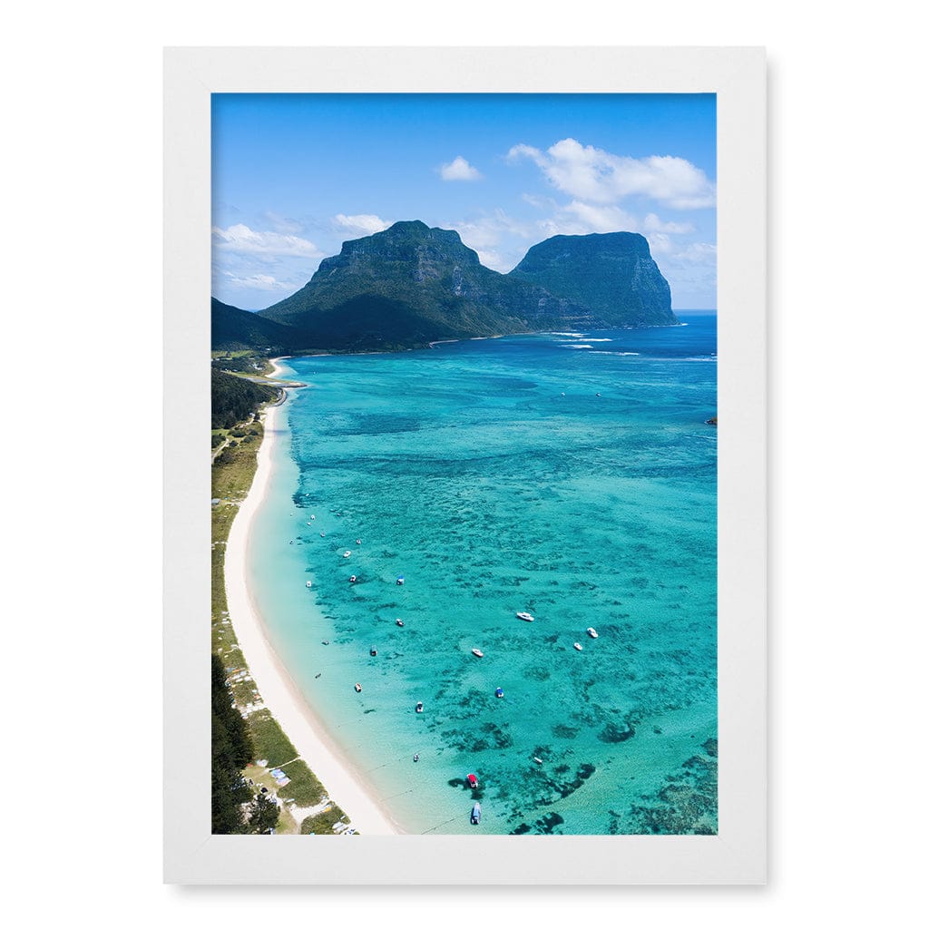 Lord Howe Wall Art Print A4 (21 x 29.7cm) / Matte White Frame / No Border from our Australian Made Framed Wall Art, Prints & Posters collection by Profile Products (Australia) Pty Ltd