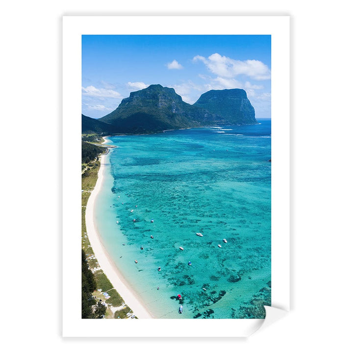 Lord Howe Wall Art Print A4 (21 x 29.7cm) / Print Only / White Border from our Australian Made Framed Wall Art, Prints & Posters collection by Profile Products (Australia) Pty Ltd