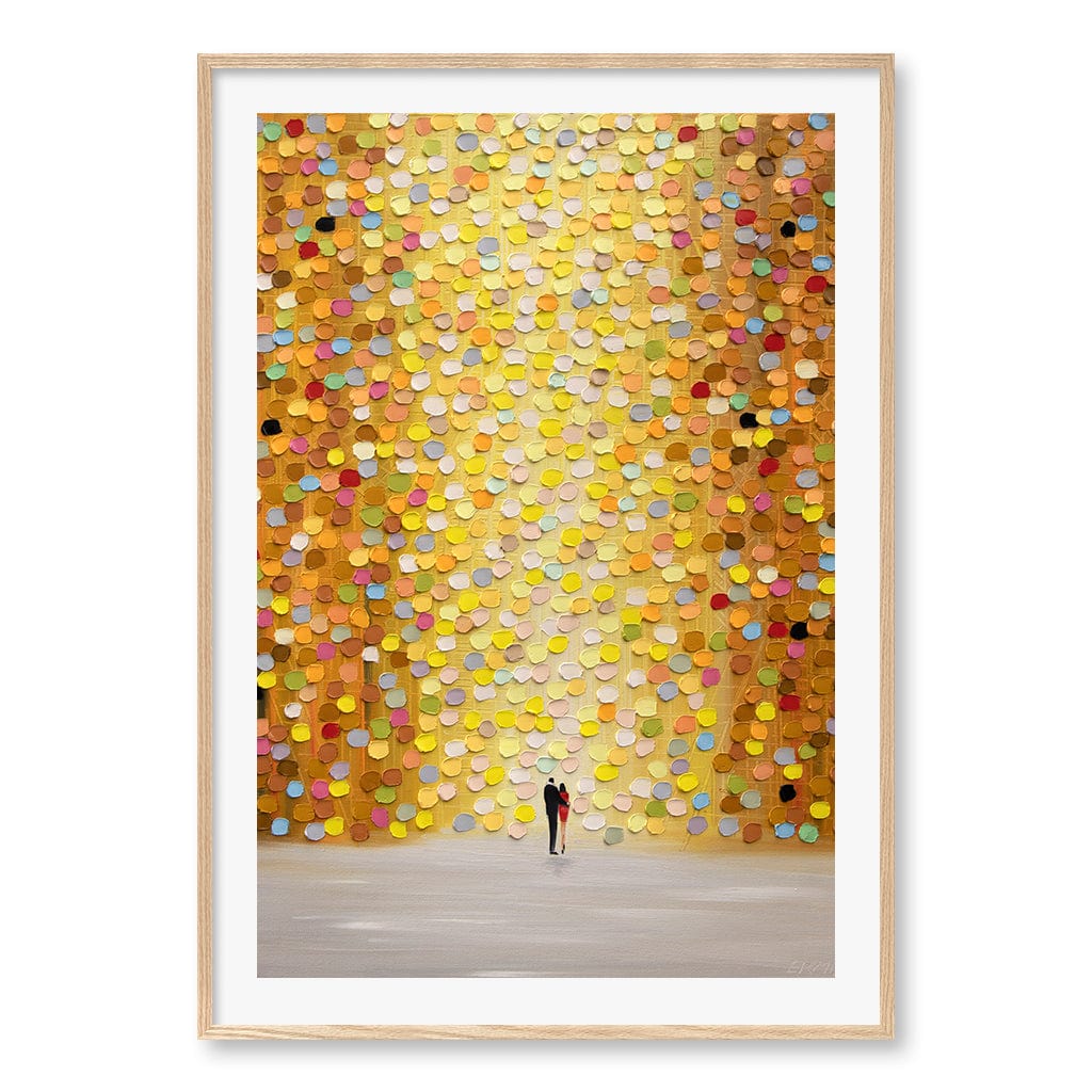 Love Me Wall Art Print A0 (84.1 x 118.9cm) / Natural Oak Frame / White Border from our Australian Made Wall Art collection by Profile Australia