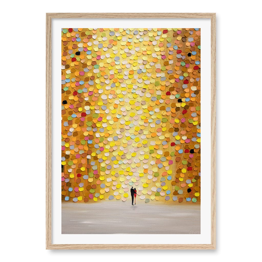Love Me Wall Art Print A1 (59.4 x 84.1cm) / Natural Oak Frame / White Border from our Australian Made Wall Art collection by Profile Australia