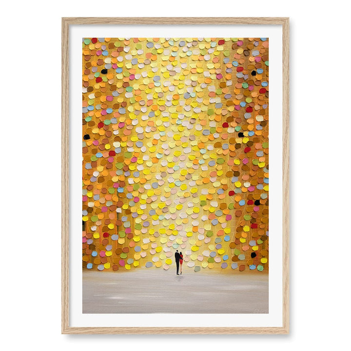 Love Me Wall Art Print A1 (59.4 x 84.1cm) / Natural Oak Frame / White Border from our Australian Made Wall Art collection by Profile Australia