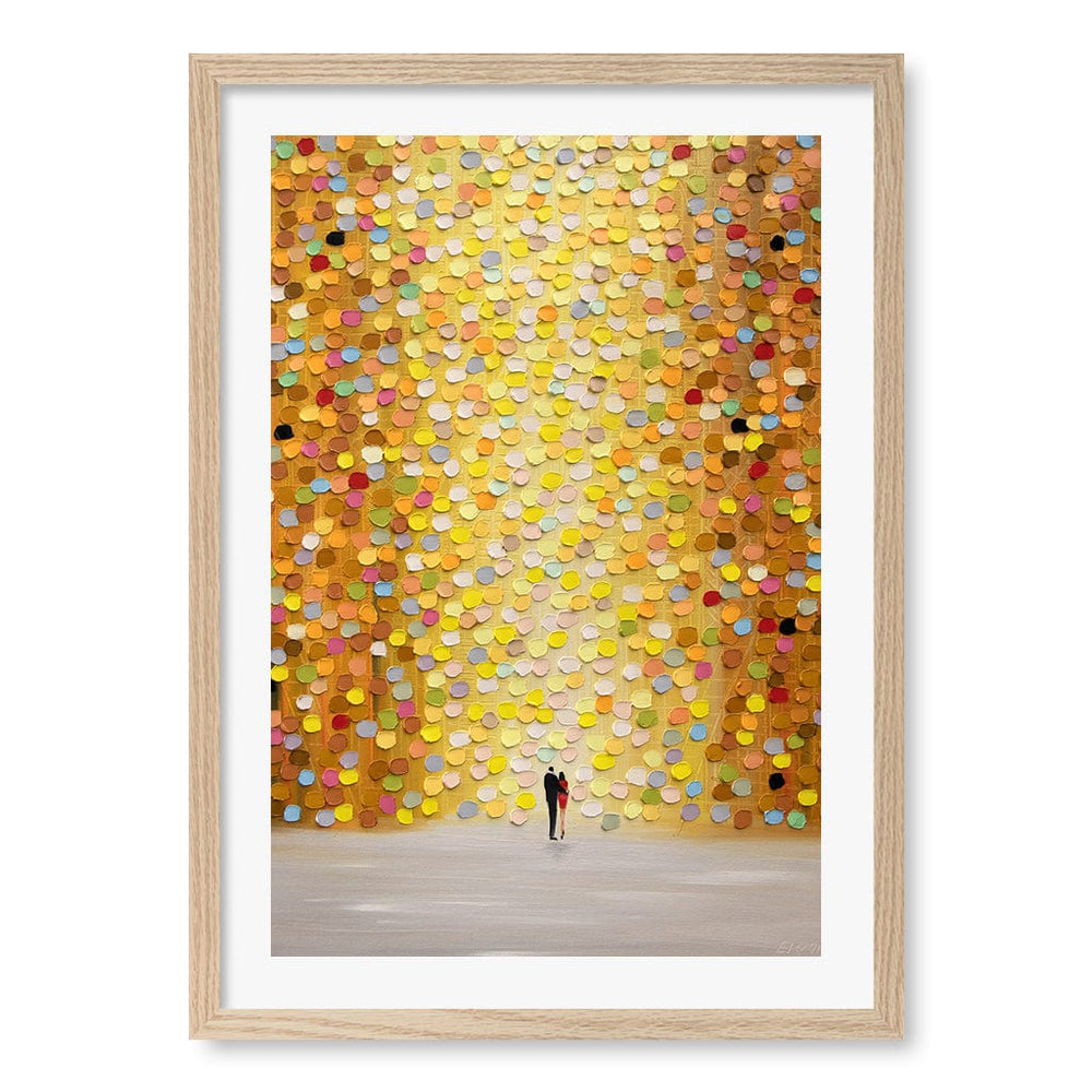 Love Me Wall Art Print A2 (42 x 59.4cm) / Natural Oak Frame / White Border from our Australian Made Wall Art collection by Profile Australia
