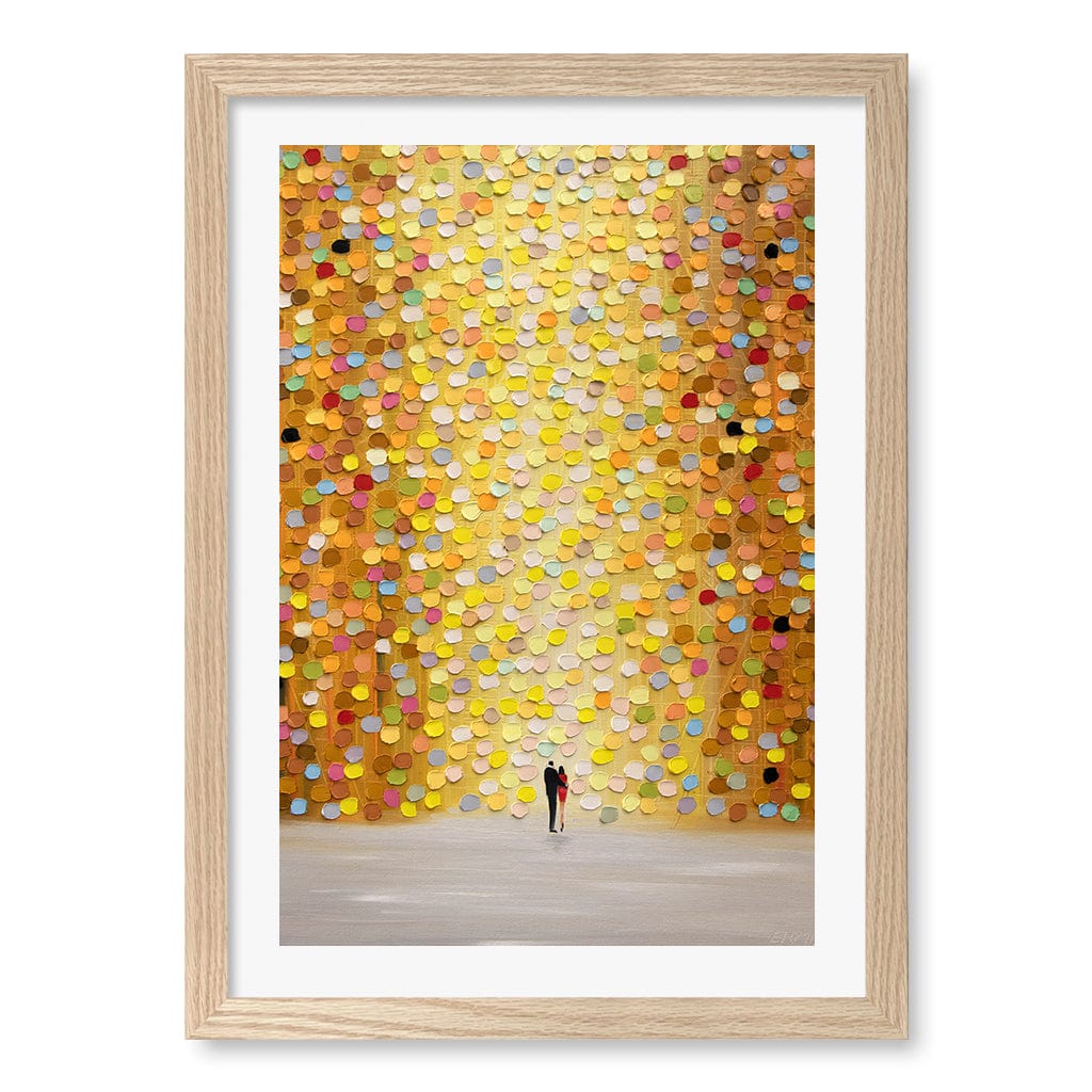 Love Me Wall Art Print A3 (29.7 x 42cm) / Natural Oak Frame / White Border from our Australian Made Wall Art collection by Profile Australia