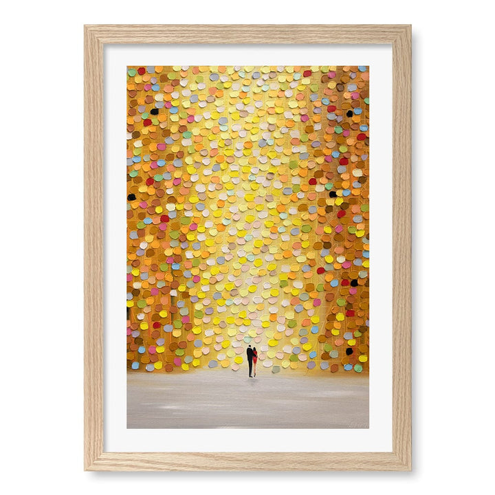 Love Me Wall Art Print A3 (29.7 x 42cm) / Natural Oak Frame / White Border from our Australian Made Wall Art collection by Profile Australia