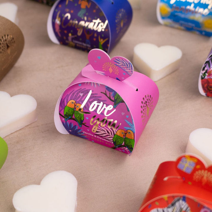Love You - Vanilla & Dewberry Mini Heart Gift Soaps (3 x 20g) from our Luxury Bar Soap collection by The English Soap Company