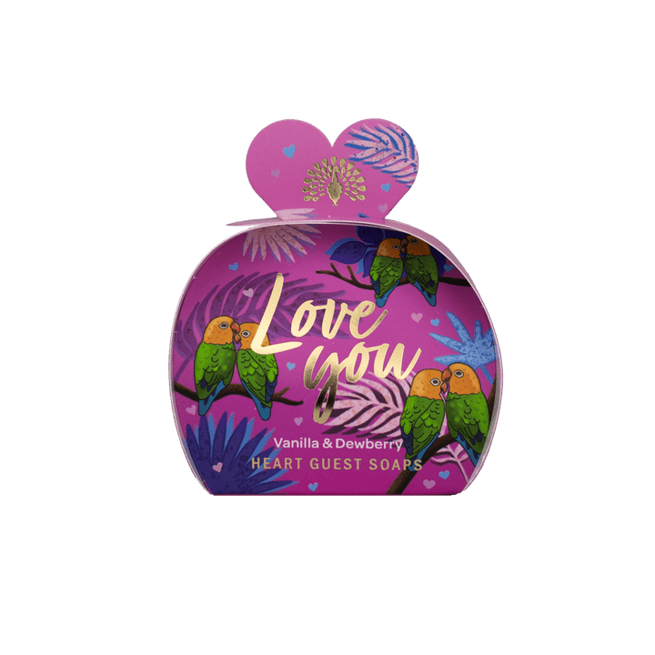 Love You - Vanilla & Dewberry Mini Heart Gift Soaps (3 x 20g) from our Luxury Bar Soap collection by The English Soap Company