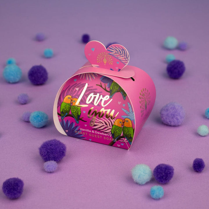 Love You - Vanilla & Dewberry Mini Heart Gift Soaps (3 x 20g) from our Luxury Bar Soap collection by The English Soap Company