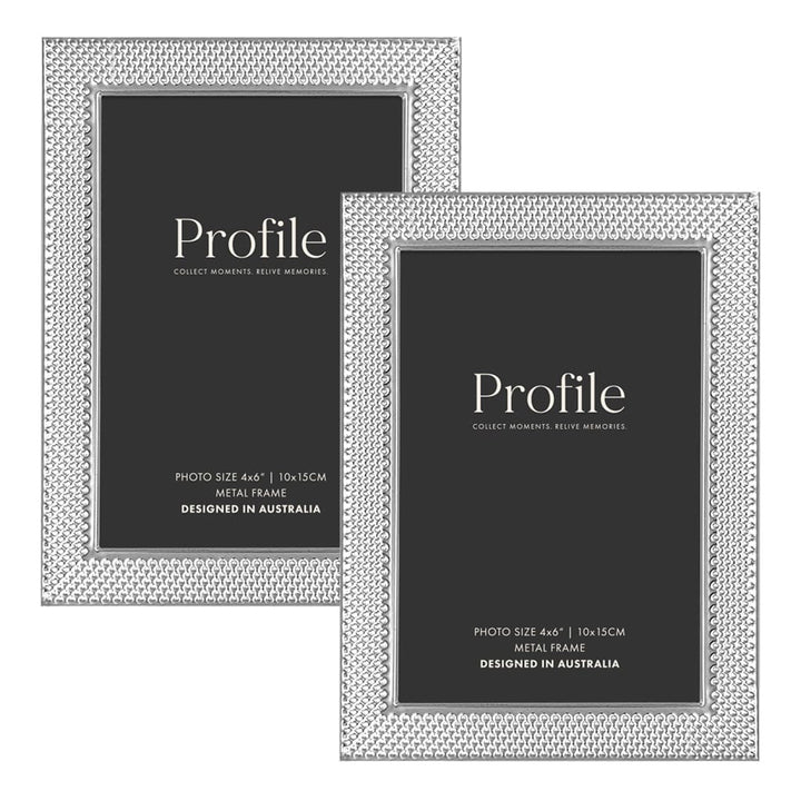 Matrix Silver Metal Frame Value Pack 4x6 (2 pack bundle) from our Metal Photo Frames collection by Profile Products (Australia) Pty Ltd