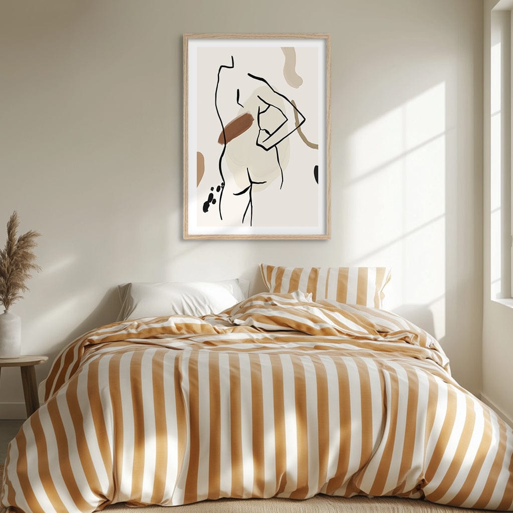 Minimal Form Flow Line Art Print | Framed Print | Australian Made ...