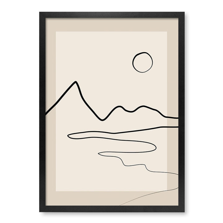 Minimalist Horizon Line Art Print by Elena Ristova A4 (21 x 29.7cm) / Matte Black Frame / No Border from our Australian Made Framed Wall Art, Prints & Posters collection by Profile Australia