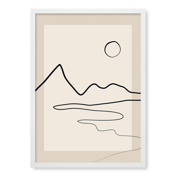 Minimalist Horizon Line Art Print by Elena Ristova A4 (21 x 29.7cm) / Matte White Frame / No Border from our Australian Made Framed Wall Art, Prints & Posters collection by Profile Australia